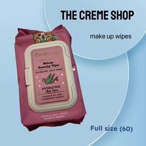 🆕📦*BNIB* THE CREME SHOP | REG | Makeup removing Wipes - Aloe Vera